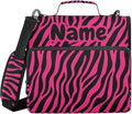 Custom Hot Pink Zebra Print 3 Ring Binder Bag 1.5 inch Personalized Name Binder Organizer 500 Sheet Documents Storage for School Office