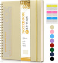 Spiral Notebook Journal 8.5” x 11”, A4 Large Notebooks for Women Men, College Ruled Lined Journal, 100 GSM Paper, Hardcover Spiral Bound Journals for Work School Writing Note Taking Business, Yellow