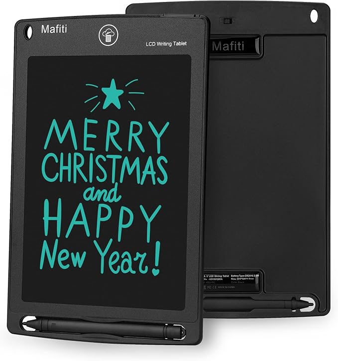 Mafiti LCD Writing Tablet 8.5 Inch Electronic Writing Drawing Pad Portable Doodle Board Gifts for Kids Office Memo Home Whiteboard Black