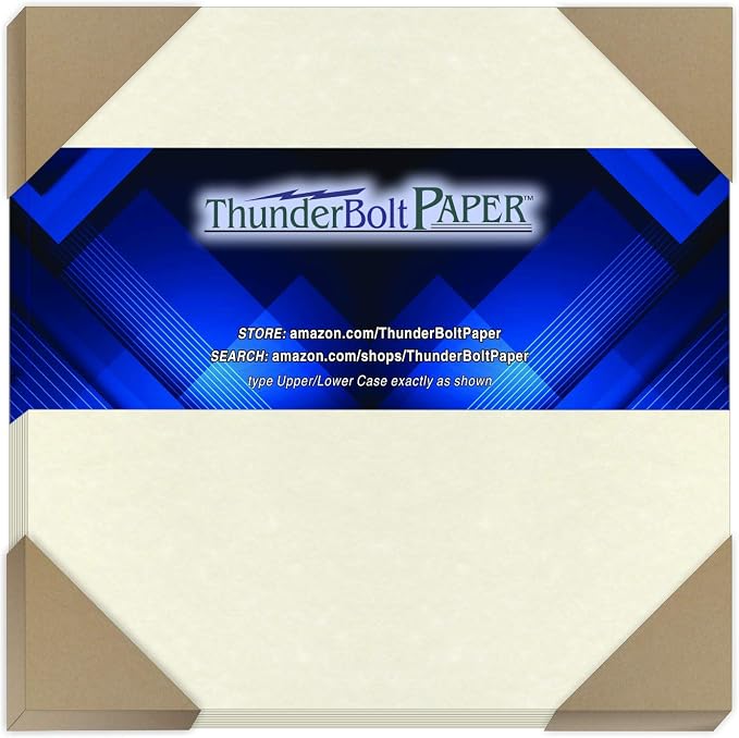 50 Old White Parchment 65lb Cover Weight Paper 9" X 9" (9X9 Inches) Scrapbook Album Cover Square Size - Printable Old Parchment Semblance