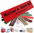 Engraved Custom Door Plate Red Plastic Office Door Sign with Black Letters - Made in USA 2x4 B14