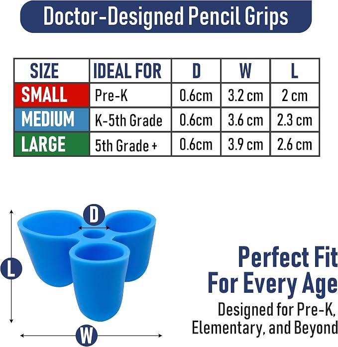 The Pencil Grip The Classics TPG-21106 Writing CLAW for Pencils and Utensils, Small Size, 6 Count Assorted Colors, Assorted: Blue/Green/Orange/Pink/Purple/Red/Yellow