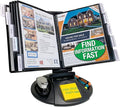 Ultimate Office AdjustaView Supply Base Desk Reference Display Organizer BK | 5 Adjustable Viewing Angles PLUS Functional Supply Storage Base, 10 Letter Size EZ-Load Black Pockets, Easy No Tool Assembly