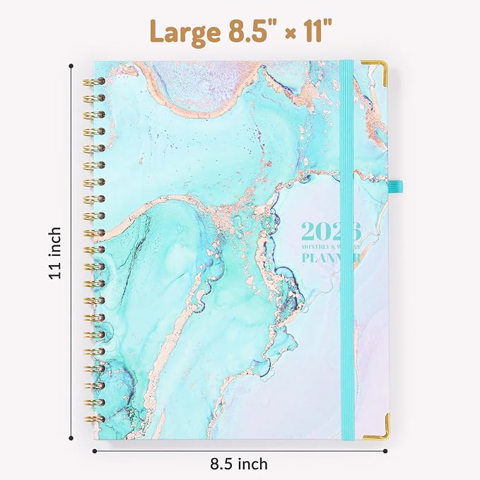 Forvencer 2026 Planner, Weekly and Monthly Calendar Planner for Women | Jan 2026 - Dec 2026, 8.5x11", Hardcover Planning Agenda book, Cute Journal Organizer Notebook for Office School