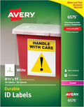 Avery Durable White Cover Up ID Labels for Laser Printers, 8.5" x 11", Pack of 50 (6575)
