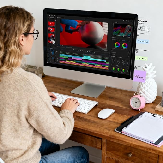 Computer Monitor Memo Board Difference Maker Board Logo Monitor Message Board Office Desk Accessories for Office Home Computer Monitor Left and Right