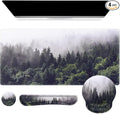 iCasso Forest Computer Pad 35.4"x15.7", Desk Blotter for Classroom | Study Ergonomic Desk Pad Featuring Keyboard Wrist Rest, Cute Mousepad Set for Gaming Computer Office Workspace Area