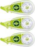Plus WH-816-3P Correction Tape, White Petite, 0.2 inches (6 mm), Green, Pack of 3 49-246