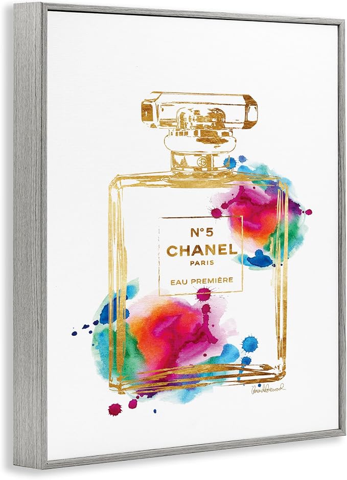 Fashion Perfume Glam, 16 x 20 Inch Framed Giclée Print | Stupell Industries · By Amanda Greenwood · Ready to hang once unboxed · Chic decor for bedroom or dressing room · Made in USA