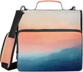 Ombre Smoky Mountains Zipper Binder with Shoulder Strap Trapper Keeper 3 Ring Binder Organizer Large Capacity Multiple Compartments for School Office