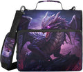Dragon Purple 3 Ring Binder Bag 1.5 inch Binder Organizer with Zipper Shoulder Strap 500 Sheet Documents Storage for School Office