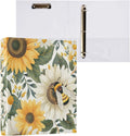 3 Ring Binder Sunflower Bee 1.5" Round Ring Binders View Binder with 200 Sheet for Women Men Office Kids School Supplies, 1 Pack