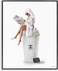 Chic Coffee Fashionista Glam, 24 x 30 Inch Framed Giclée Print | Stupell Industries · By Ziwei Li · Ready to hang once unboxed · Giftable kitchen decor · Made in USA