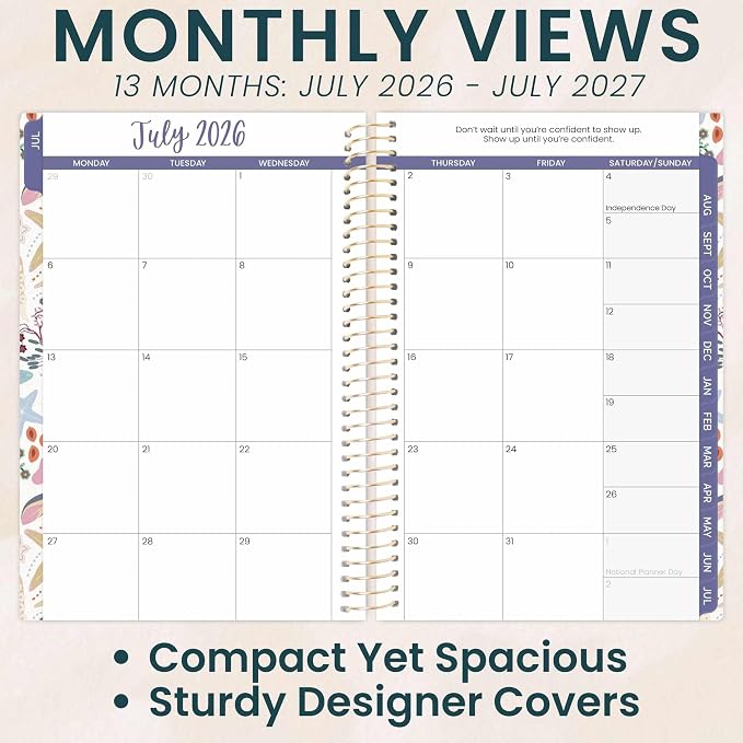 bloom daily planners 2026-2027 Academic Year Pocket Planner (July 2026 - July 2027) 13 Months - SMALL 4” x 6” Weekly Monthly Agenda Organizer & Calendar Book - Seaside Whimsy