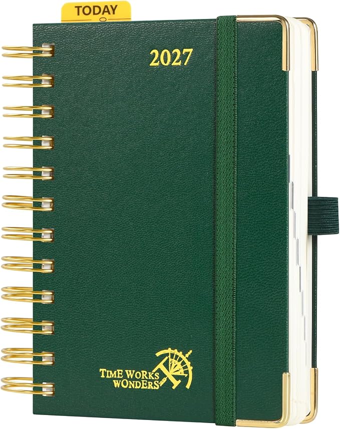POPRUN 2027 Daily Planner One Page Per Day, 4.25" x 6.25" Small Calendar