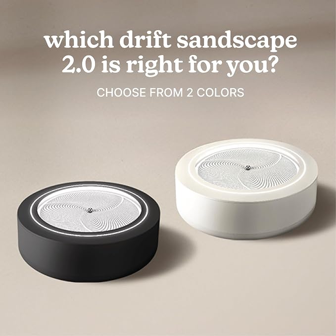 Homedics Drift 11” Sandscape – Version 2.0 with Updated Connected Experience, Smart Wi-Fi Zen Table Décor, LED Ambient Light, Modern Sand Art for Relaxation & Mindfulness, Home & Office Calm Décor