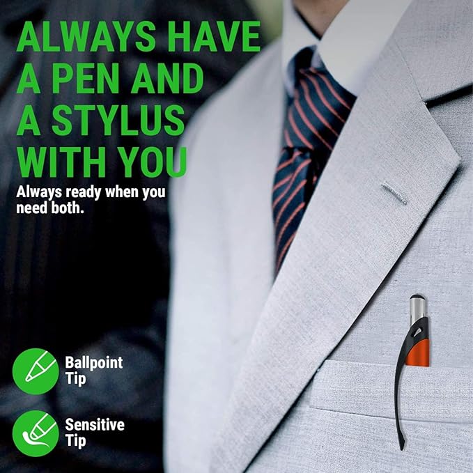 Personalized Pens With Custom Logo or Text-350 Pack Bulk-for Businesses, Parties, and Events, 2 in 1 Ballpoint Pen & Capacitive Stylus for Touchscreen Devices, Click Action, Black Ink, Green