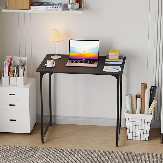 FDW 32 inches Office Small Computer Desk/Home Office Desk/Study Student Writing Desk/Modern Simple Style Desk,Black
