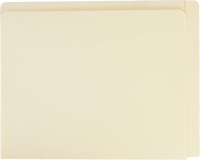 Smead Conversion File Folder Top and End Tab, Letter Size, Manila, 100 per Box (24190)