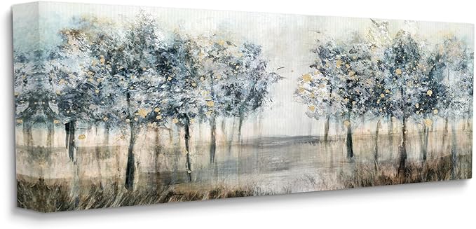 Modern Tree Grove Landscape, 13 x 30 Inch Canvas Wall Art | Stupell Industries · By Nina Blue · Ready to hang · Nature inspired decor for living room or office · Made in USA