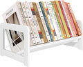 ELITEROO Mini Bookshelf for Desk, Desktop Bookcase, Single Cookbook Shelf, Tabletop Book Storage Rack, Tiny Book Organizer for Book Display & Storage, White