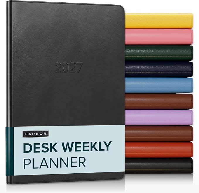 Harbor Desk Weekly Monthly Planner 2026-2027 Cambridge Black