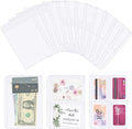 30pcs A5 Binder Pocket Set no Zipper Clear Budget Planner Inserts Bulk Budget Binder Organizer Cash Envelopes for Budgeting Waterproof PVC Loose Leaf Bags Card Sleeves for 6 Ring Notebook
