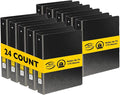 BAZIC Products 1" Black 3-Ring Binder, Round Ring, 2 Pockets, 24-Case | round rings, 1 in Black 3-ring binder, 2 inside pockets, holds up to 175 sheets, Durable poly cover
