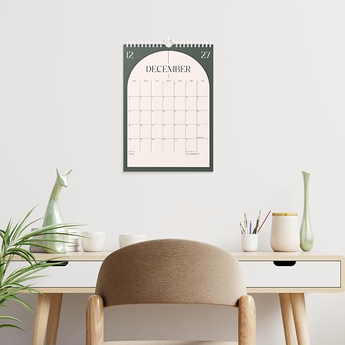 Karto Wall Calendar 2026-2027 11x17 in - Boho Color | July 2026 to December 2027, Vertical, Boosts Productivity, Easy Monthly Planning