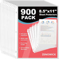 900 Pack Sheet Protectors 8.5 x 11 Clear Page Protectors for 3 Ring Binder | Plastic Sleeves for Papers, Top Loading Paper Protector Perfect for Documents & Photos, Office Supplies