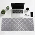 MASHDE Large Mouse Pad, 31.5 x 15.7in Desk Mat for Keyboard with Anti-Slip Rubber Base Smooth Surface, Moroccan Check Gaming Mousepad XL Mouse Pad for Desktop Office Home (Grey)