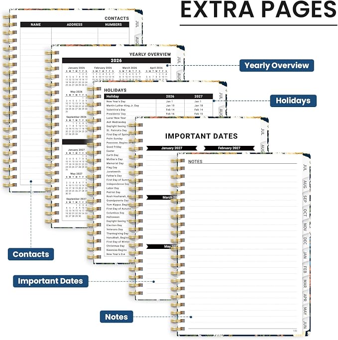 ZOTIA Planner 2026-2027 Weekly & Monthly Calendar Planner Jul 2026-Jun 2027