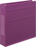 Carstens 2-Inch Heavy Duty 3-Ring Binder - Side Opening, Dewberry Purple, Durable Plastic, Precision No-Gap Rings, Waterproof Cover, No Pockets, Holds 300 Letter Sheets, BPA-Free Made in USA (2841-3R)