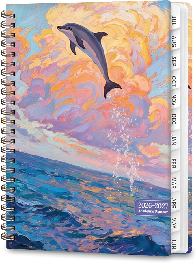 Planner 2026-2027, Weekly and Monthly Academic Year Calendar Planner, July 2026 - June 2027, Daily Agenda Book for Office School Supplies, A5(6.3'' x 8.5'')