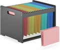 Wisue Essentials Bamboo Hanging File Box Organizer, Wood File Folder, Black