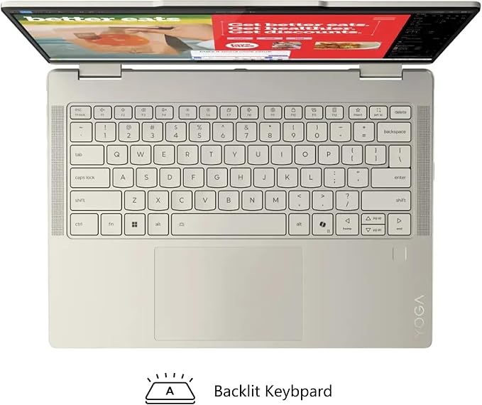 Lenovo Yoga 7 2-in-1 AI PC Laptop | 14" WUXGA OLED Touch (100% DCI-P3) | AMD Ryzen AI 5 340 (Up to 50 Tops) | 16GB DDR5 512GB SSD | for Creator Business Professional Win11Pro w/DLCA Accessory