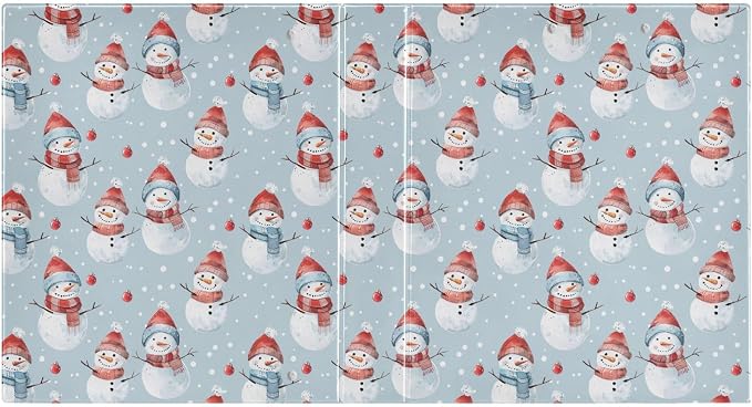 Snowman Pattern on Colored Background 3 Ring Binder 1.5" Decorative D-Ring Binder with Clipboard&3 Clear Pockets, Holds 200 Sheets A4 Size Paper Waterproof Binders for School Home Office
