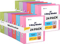 Enday 2 inch 3 Ring Binder (24 Pack - Assorted Colors) Binder 2 inch with Clear View Cover and 2 Inside Pocket - for Letter Size 8.5 x 11'' Paper, Ideal for School Supplies, Office, and Home