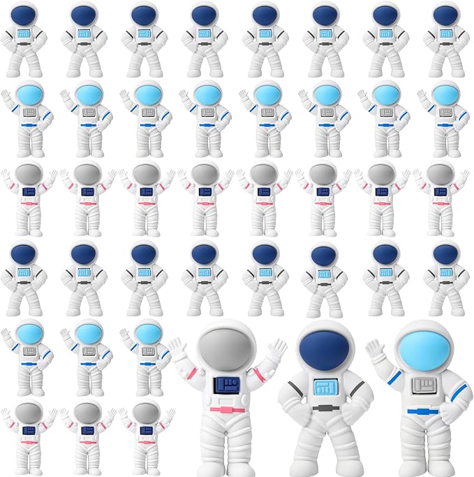 Resurhang 288 Pcs Space Themed Erasers Astronaut Figurines Eraser