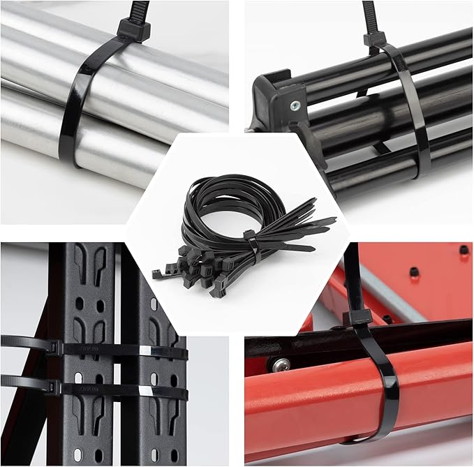 XINGO 60 inch Blcak Long Zip Ties Heavy Duty 20 PCS, 250 lbs Ultra Strong Plastic Wire Ties, Large Cable Ties Extra Long Tie Wraps, Indoor and Outdoor UV Resistant