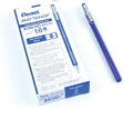 Pentel Arts Hybrid MATTEHOP Gel Roller, 1.0mm, Matte Blue Ink, Box of 12 each (K110-VC)