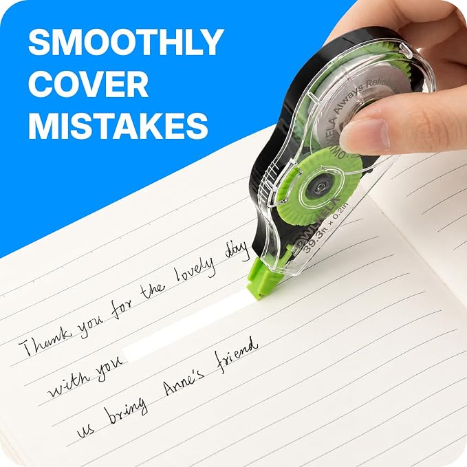 OWLKELA 8Pcs Correction Tape, 39.3 Ft, Colored core