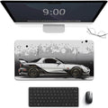 Car Gaming Mouse Pad Large Mousepad R34 Black and White Minimalist Art JDM Sport Car Big Computer Desk Mat Desk Pad for Keyboard and Mouse Mat Non-Slip Base 30x60cm, Style