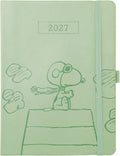 Graphique Peanuts 18 Month Planner, July 2026 – Dec. 2027, Hardbound Vegan Leather Planner with Monthly Tabs, Holidays & Reminder Stickers, 6” x 8”