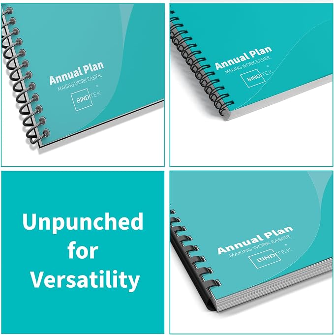 Binditek 8 Mil PVC Binding Covers, 8.75 x 11.25 Inches, Clear, 50 Pack | PVC Binding Presentation Covers, 8.75 x 11.25 Inches Oversize, Square Corners, Unpunched, for Office School Supplies