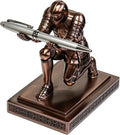 Soldier Executive Knight Pen Holder Personalized Desk Organizers Copper | Desk Accessory Pen Stand for A Gift - Decorative Resin Pencil Holders Desk Organizer For Men