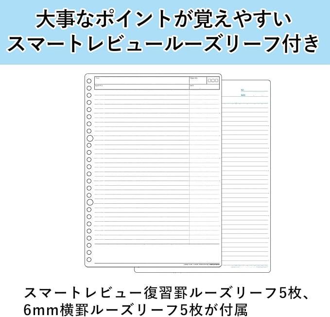 Maruman Session 26-Ring Binder, 5 Tab Dividers, B5, 7.17"x10.12", Clear | Flexible Translucent Cover, Holds Up To 120 Sheets, Erasable Tabs, Storage Pocket, For Loose-Leaf Organization, Made in Japan