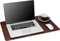 Gallaway Leather Desk Mat - Office Writing Desk Pad, Medium 24" x 14" Dark Brown, Gift Ready Elegant Computer Desk Cover Protector