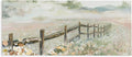 Stupell Industries 'Soft Fence with Flowers'| Canvas Art | Stupell Industries | 48 x 20 Inches, Easy to Hang and Sturdy, Made in USA, by Patricia Pinto