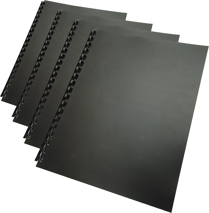GBC Poly Binding Cover, 11"x8-1/2", 100% Recycled, Black, (25818) (Pack of 100)